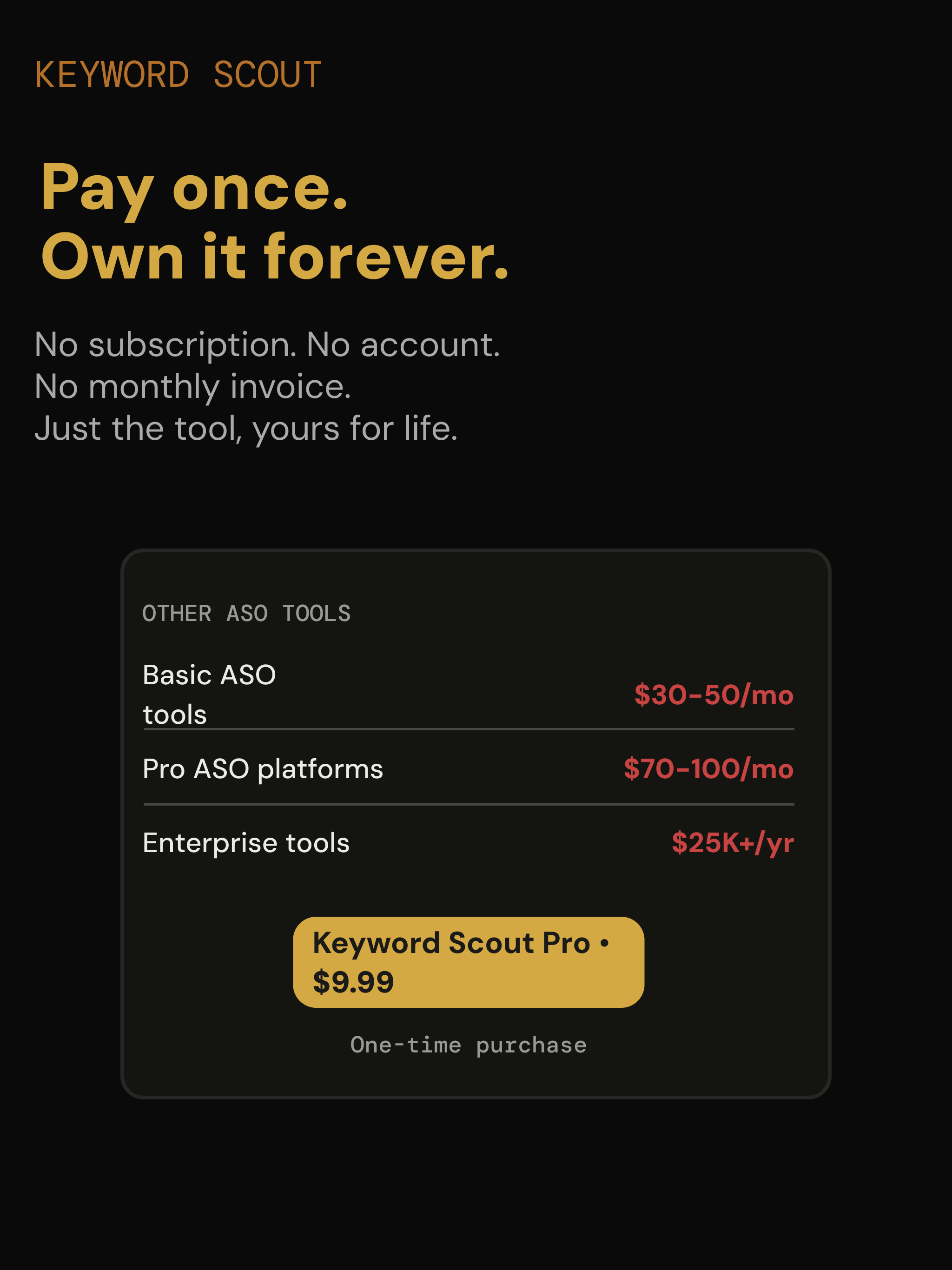 Keyword Scout on iPad — bulk search